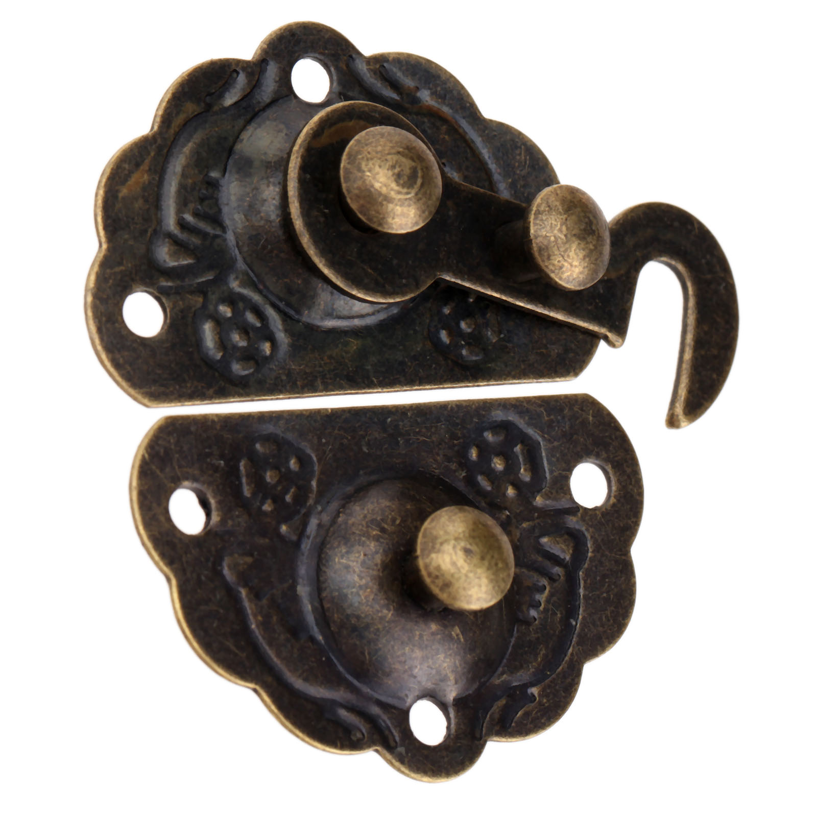 Pestillo de caja de bronce ant - Furniture Hardware Decorative reseña y precio