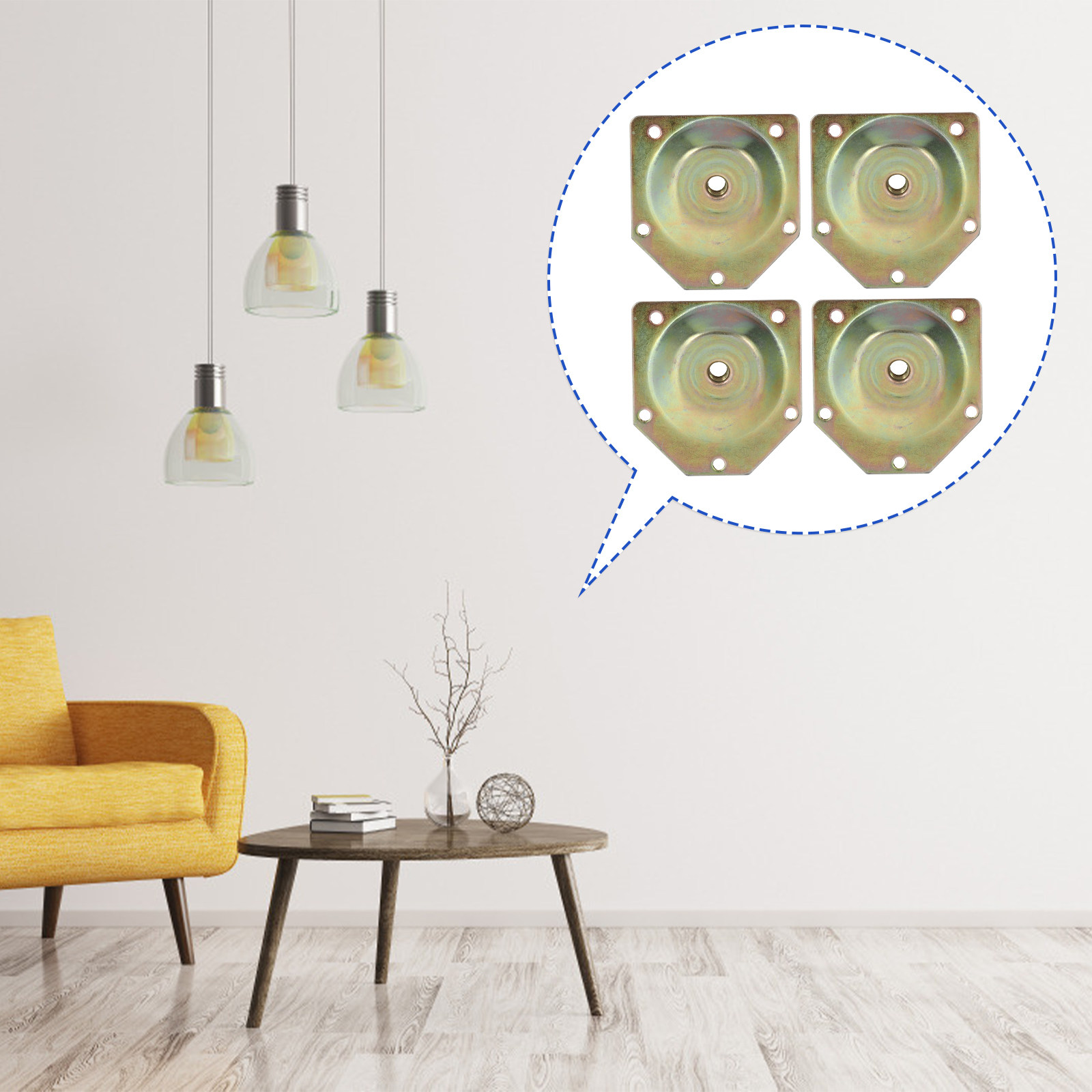 Juego de 4 piezas de placas de - Furniture Leg Set reseña y precio