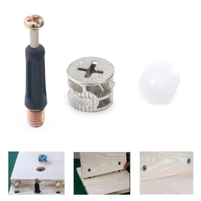 100 piezas de conectores tres  - Furniture Hardware Parts reseña y precio